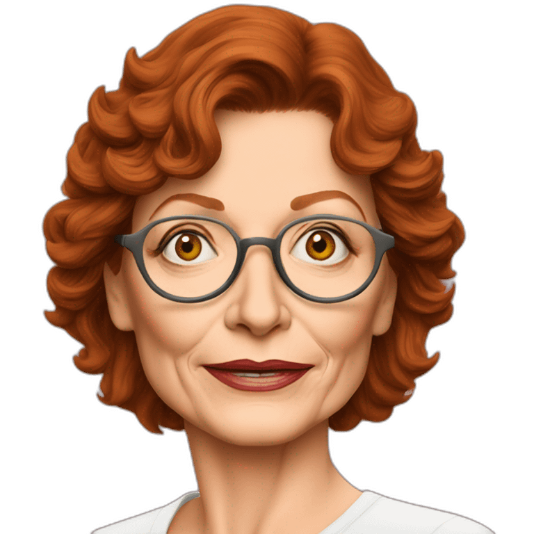 actor susan sarandon cartoon wearing tee emoji