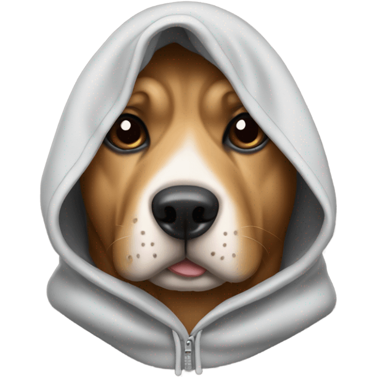 Dog with hoodie emoji