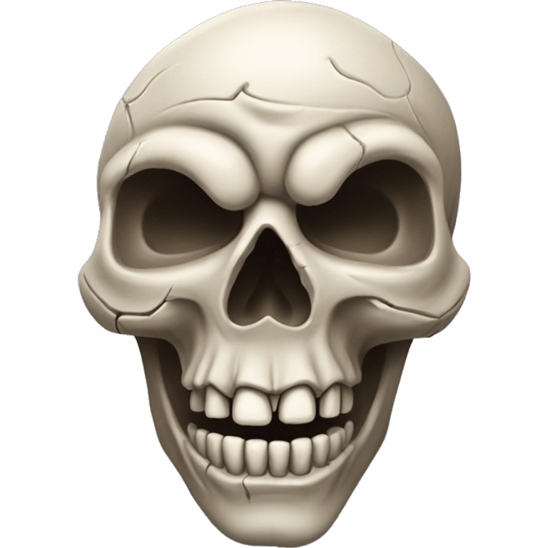 skull qui tire la langue en fermant un œil et en faisant les cornes de hard rock emoji