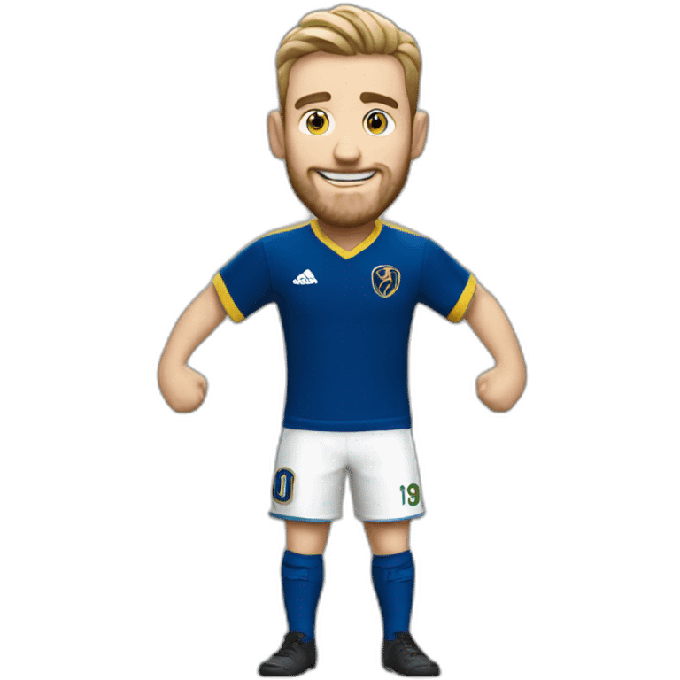 Irish man in boca juniors jersey standing up cheering emoji