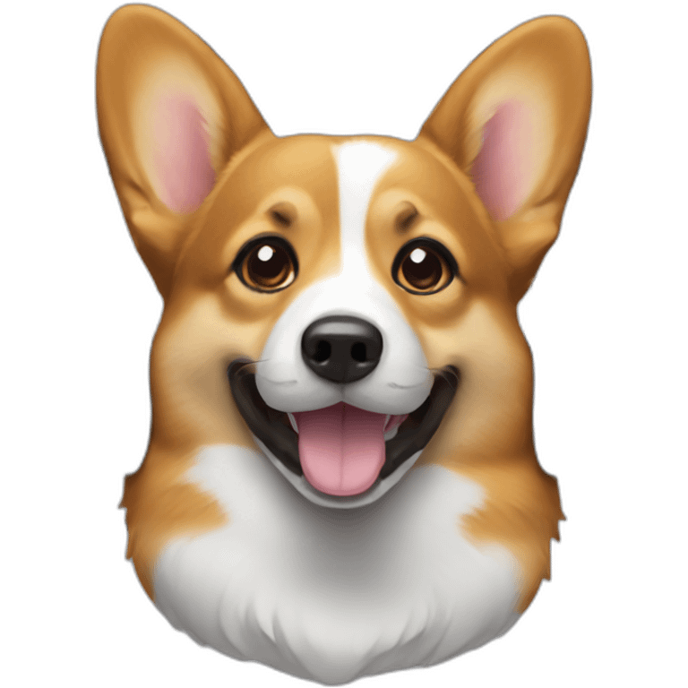 corgi with call headset emoji