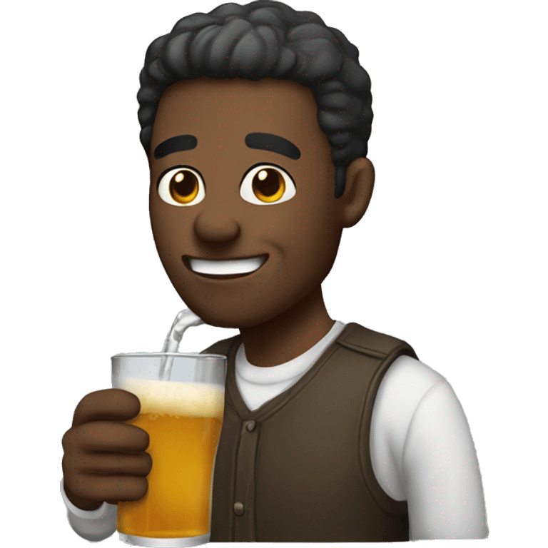 man drinkig emoji