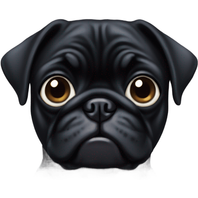 Black pug  emoji