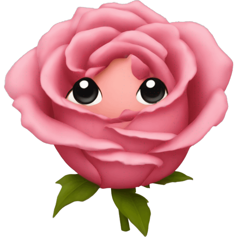 emoji mignon rose emoji