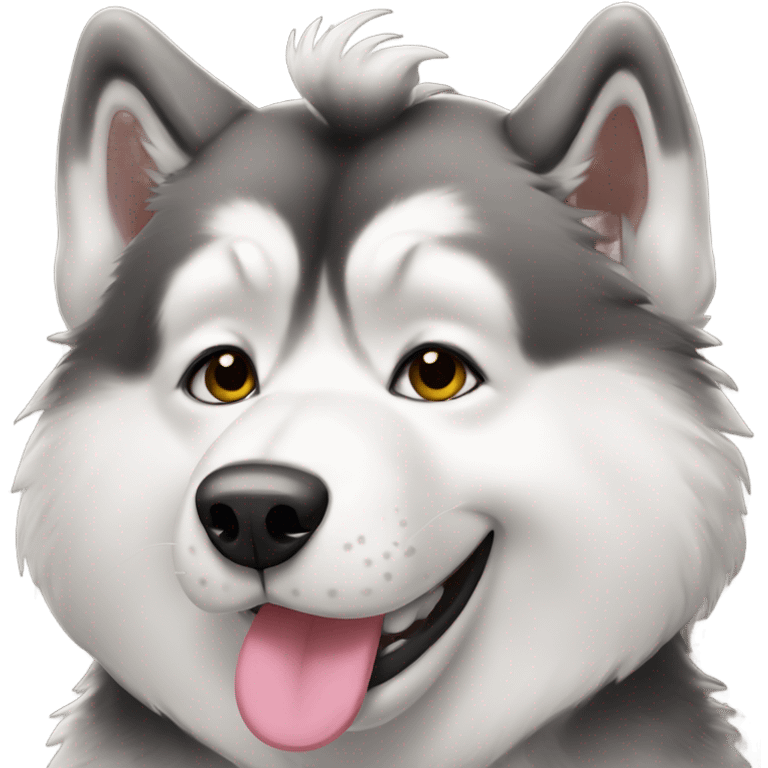 Malamute blowing kisses  emoji