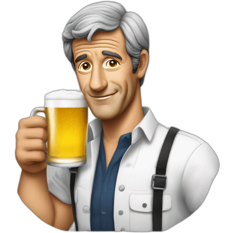 Jean Paul Belmondo drinking beer emoji