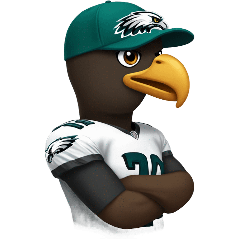 Philadelphia Eagle wearing eagles hat emoji