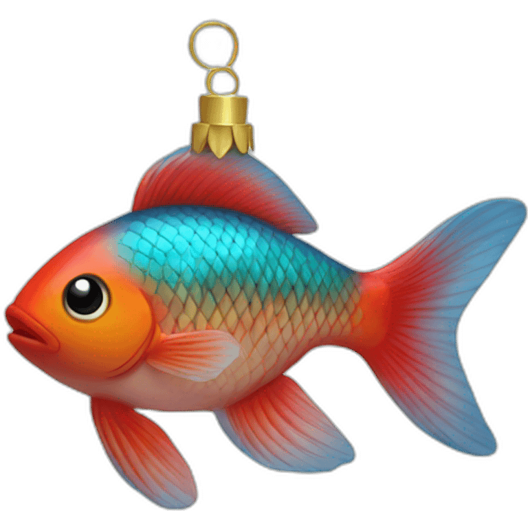 christmas tree toy colored fish emoji