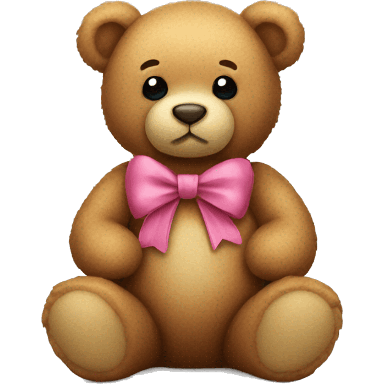 Teddy bear with a bow emoji