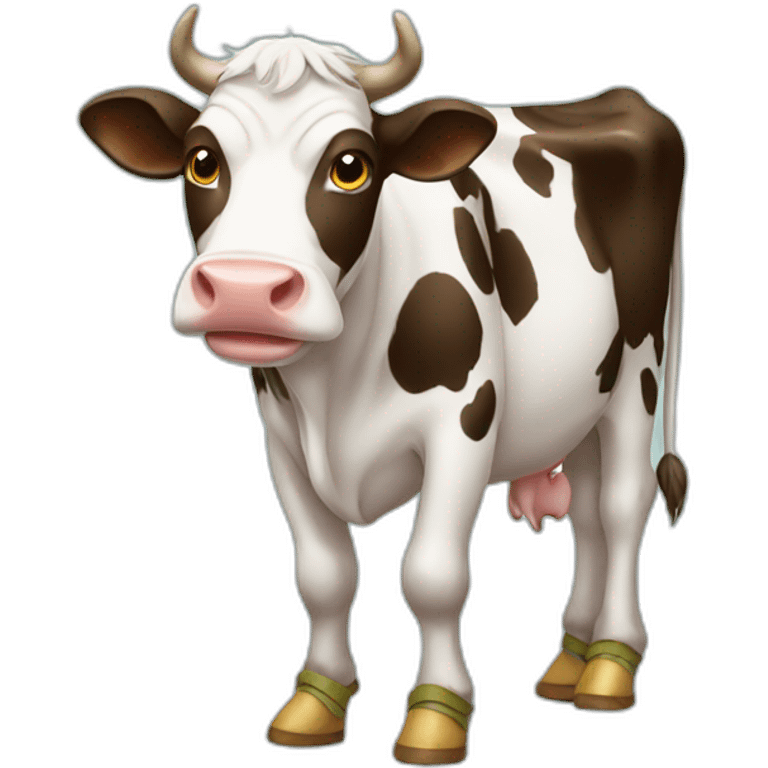 cow with shoes emoji