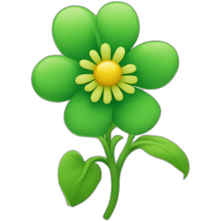 A green flower emoji