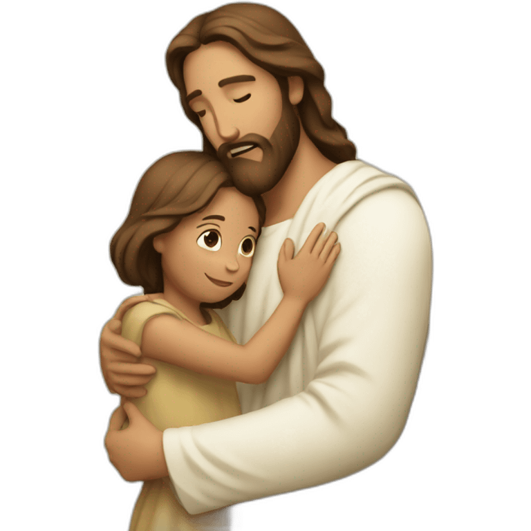 jesus holding girl emoji