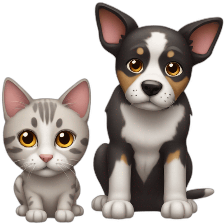 dog and cat emoji