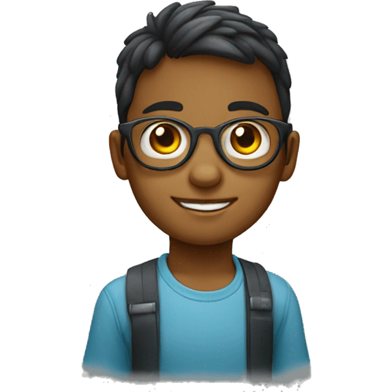 niño con lentes emoji