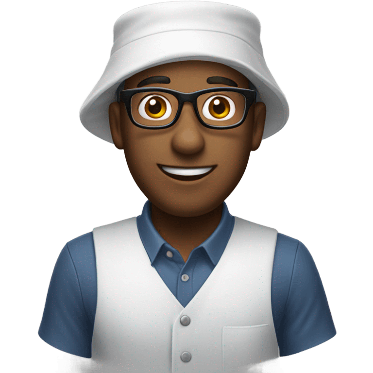 Costco sample guy who looks like a nerd with a bonnet emoji