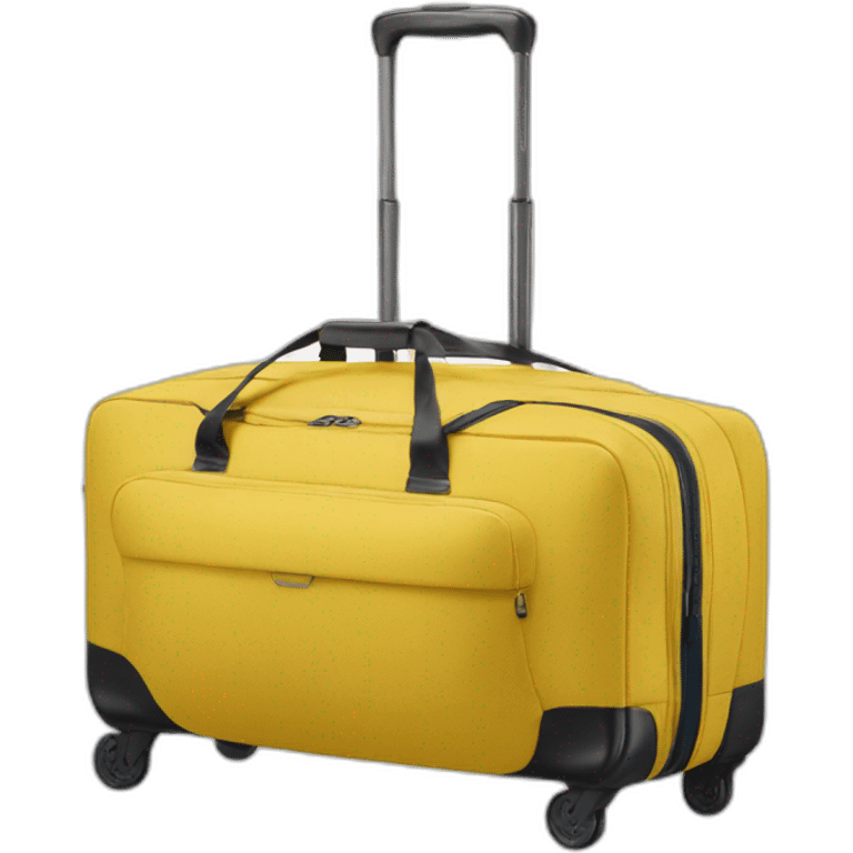 Samsonite trolley yellow parachute fabric emoji