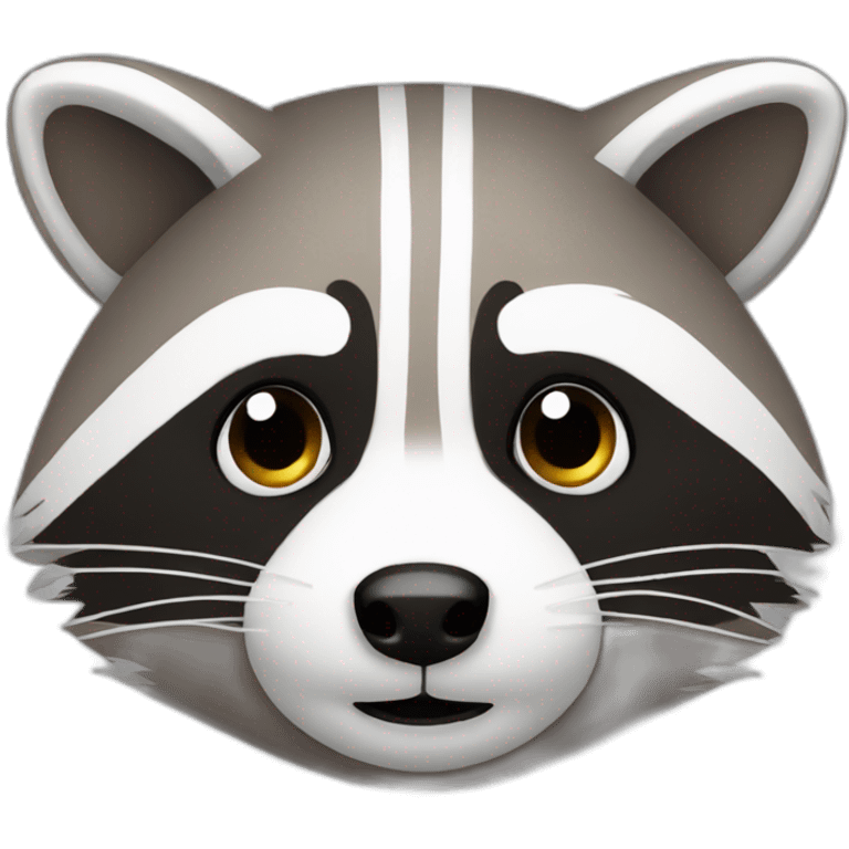 raccoon round face emoji