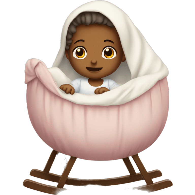 Newborn in a cradle emoji