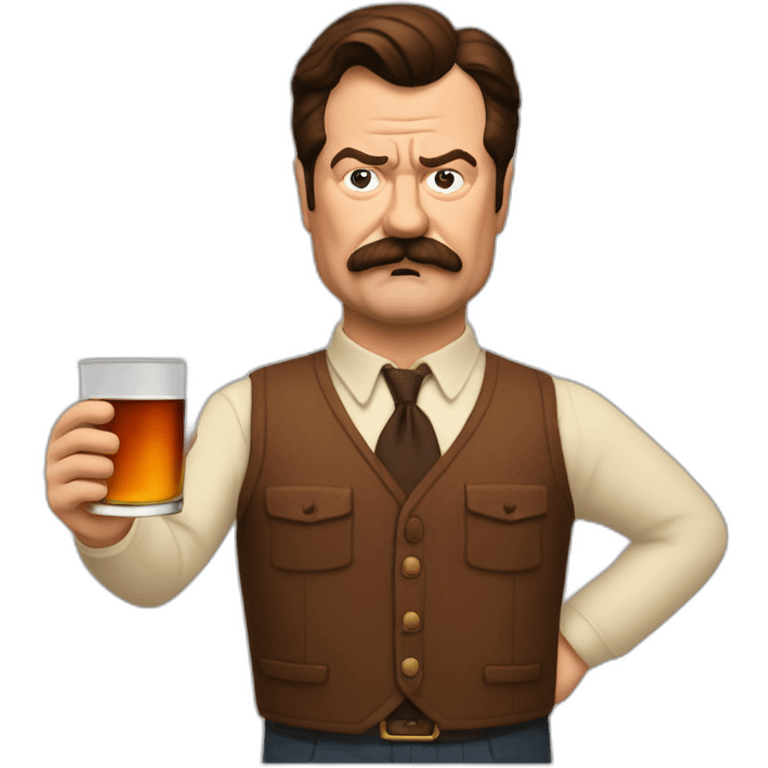 ron swanson whiskey emoji