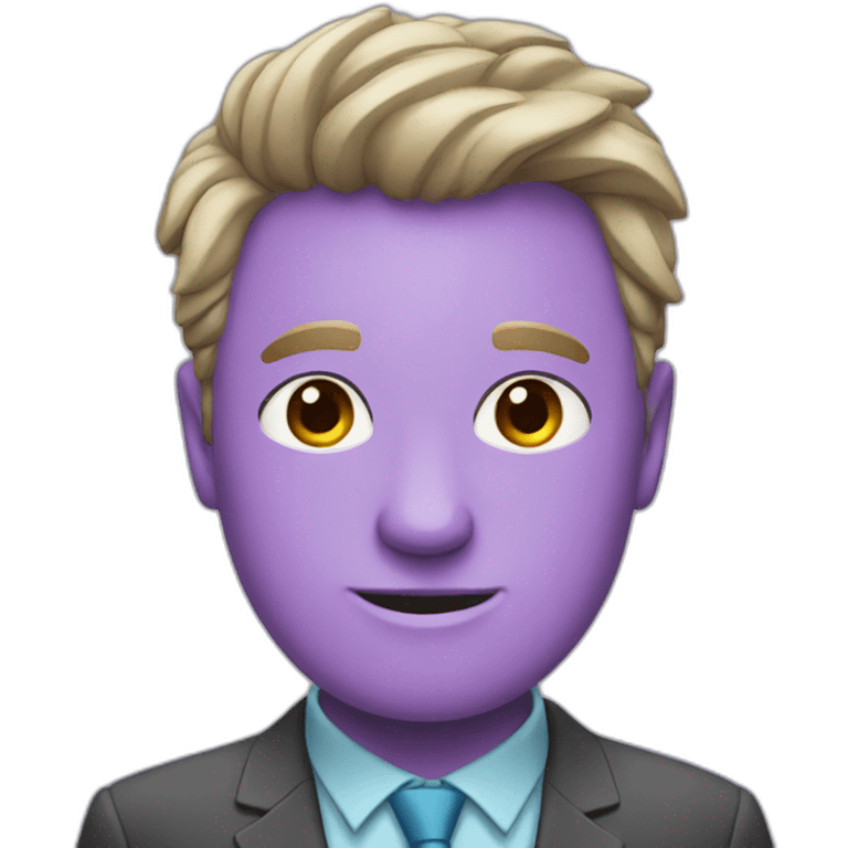 office man in colourful unicorn emoji