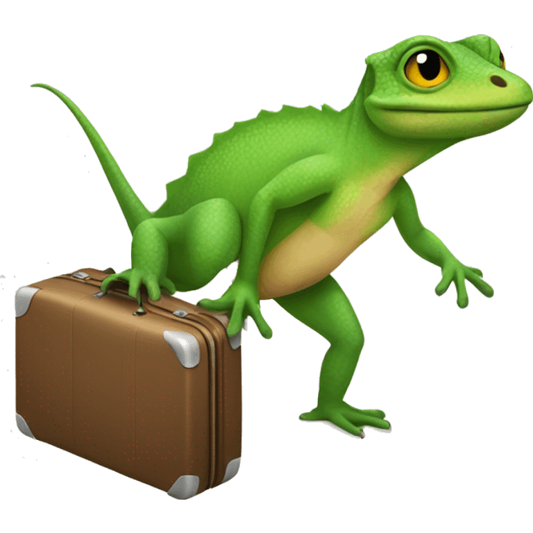 Lizard with suitcase  emoji