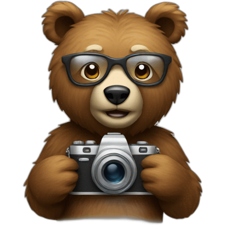 bear with photocamera emoji