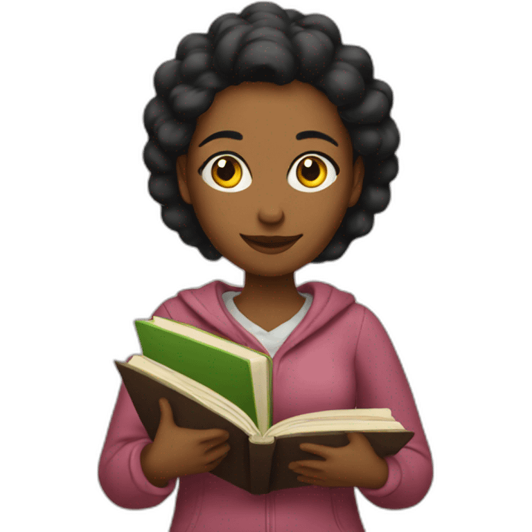 Woman with books emoji