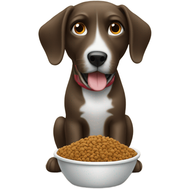 Dog eating food emoji