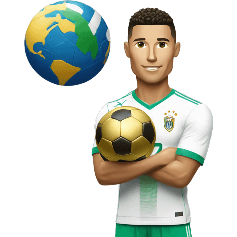 Ronaldo avec la Coupe du monde emoji