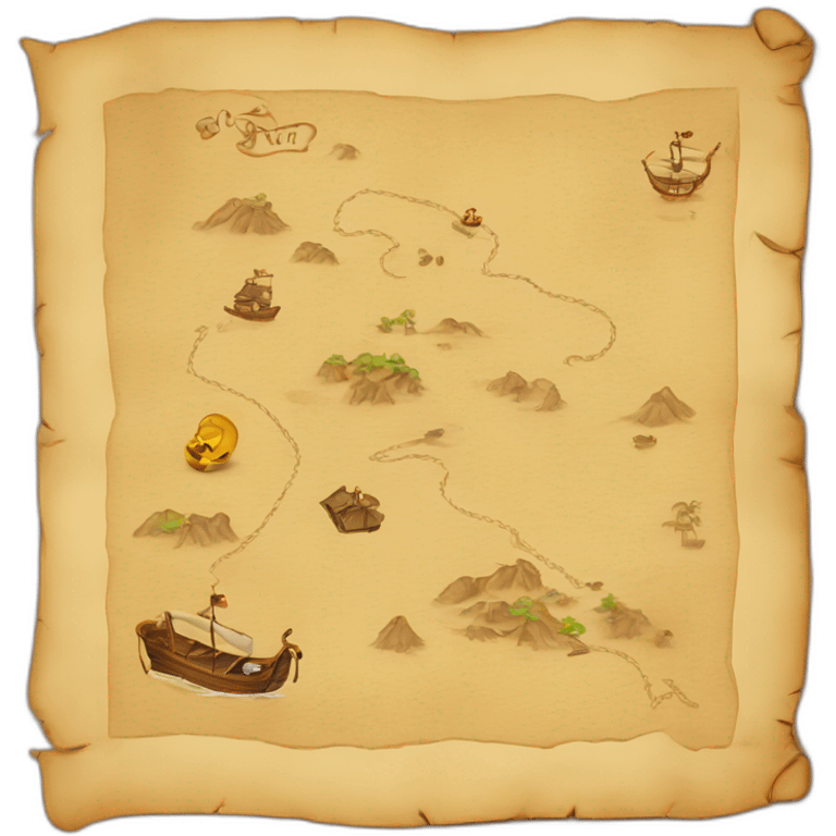 treasure map emoji