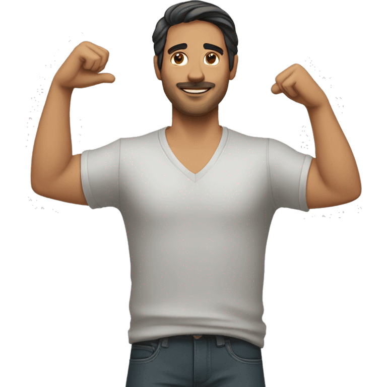 Spanish man (full-body) (both arms raised) (straight hair) emoji