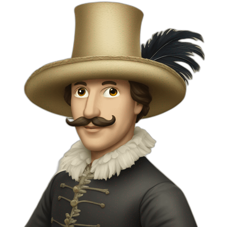 gilles de Binche with his hat made of ostrich feather emoji