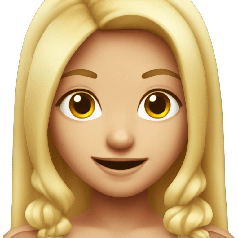 Cute devil blond girl grining emoji