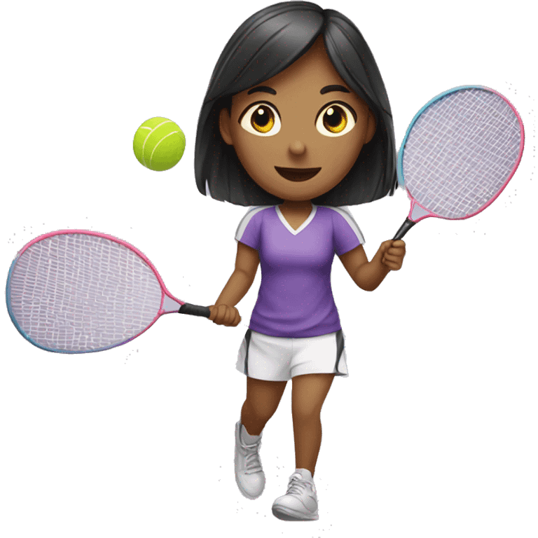 girl playing badminton emoji