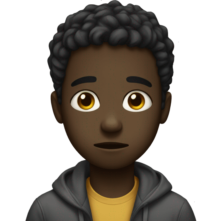 Sad black boy emoji