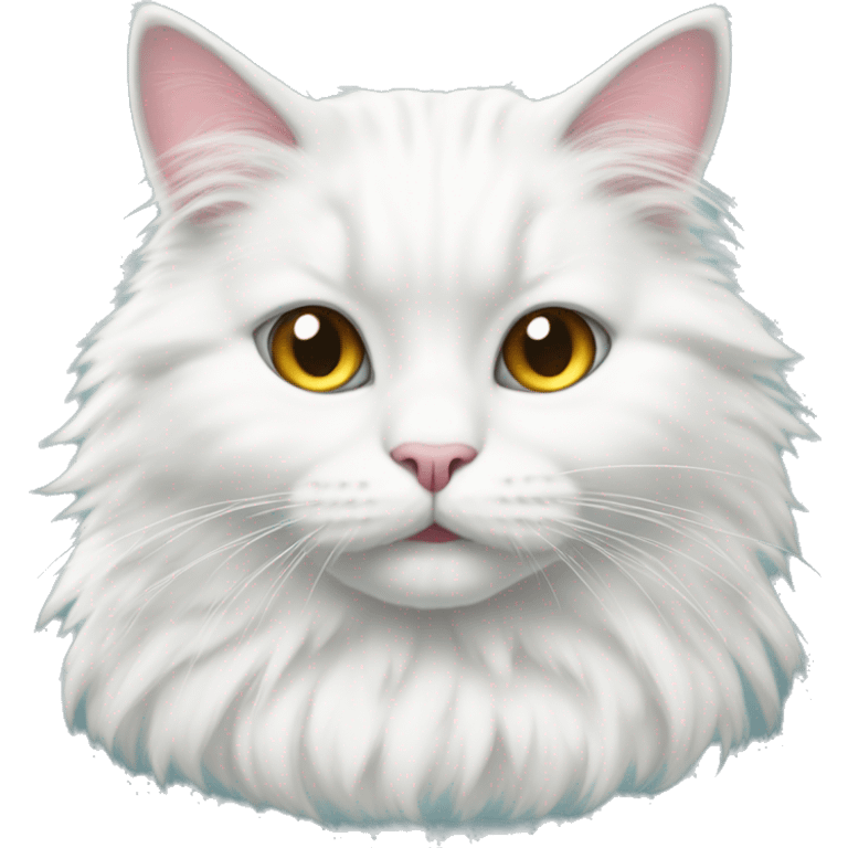 coquette white fluffy cat emoji