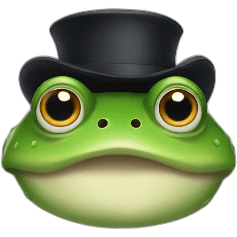 Frog with a curly mustache emoji