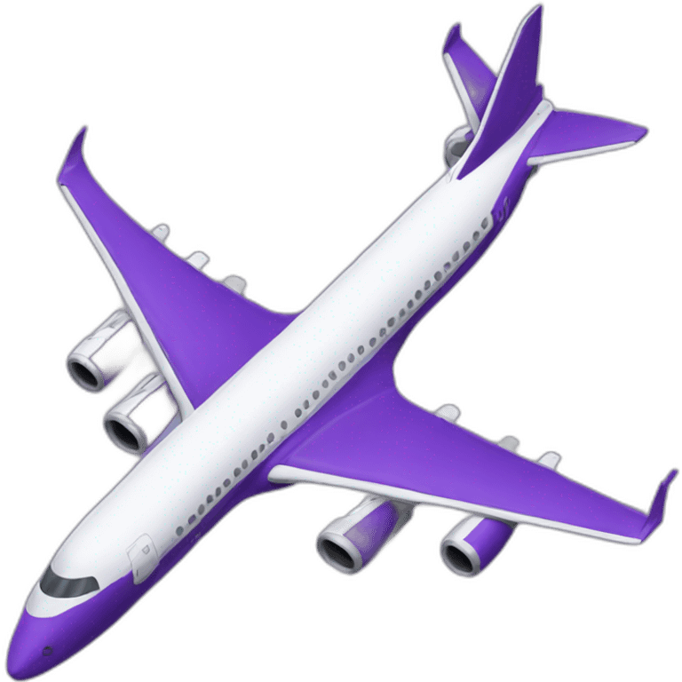 Purple aircraft a220 emoji