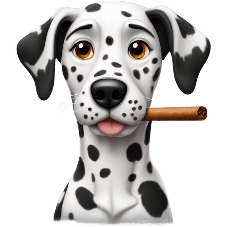 dalmation with cigar emoji