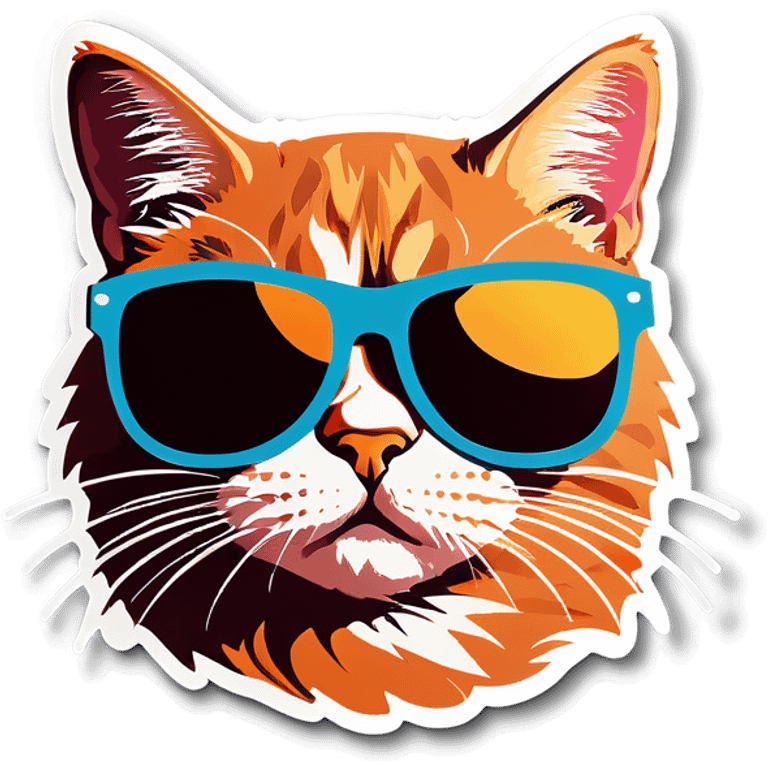 Cat with sunglasses emoji