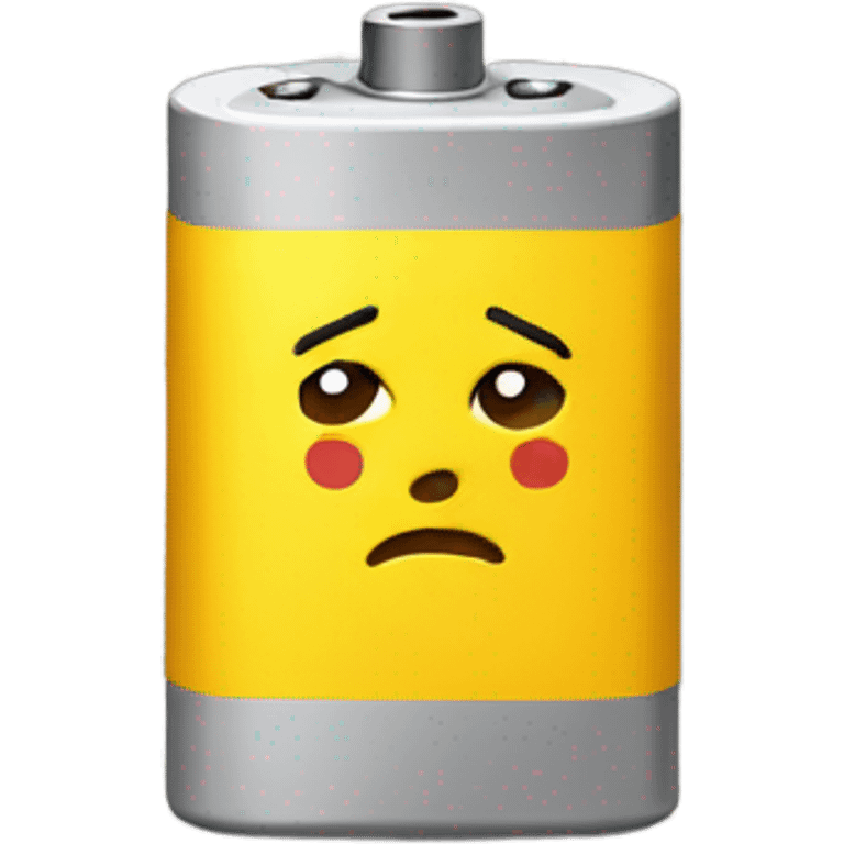 Yellow Sad battery  emoji