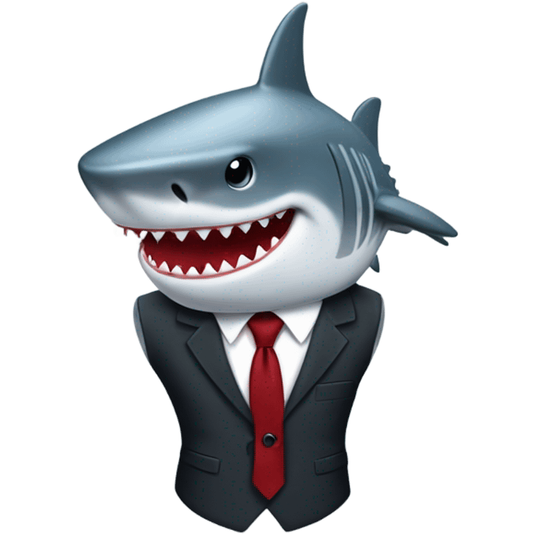 Shark wearing a suit  emoji