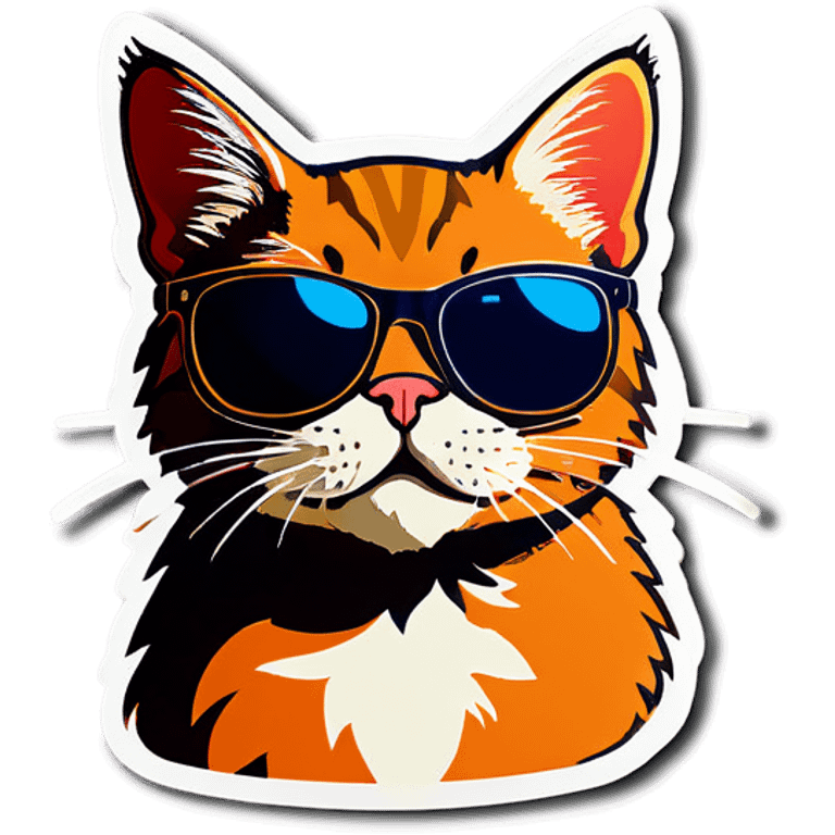 Cat with sunglasses emoji