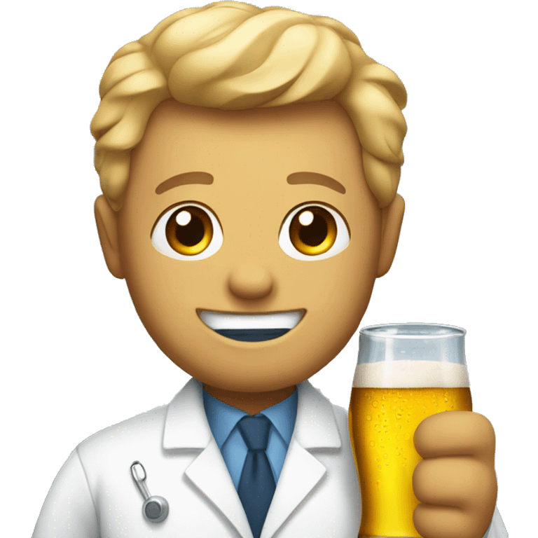 Beer in lab coat  emoji