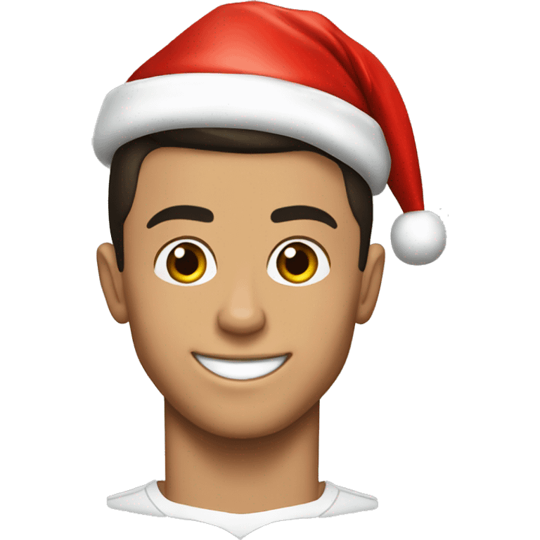 cristiano ronaldo with santa hat emoji