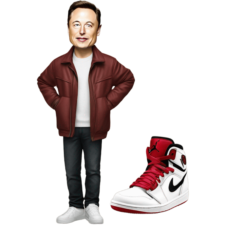 Elon musk with air Jordan’s emoji