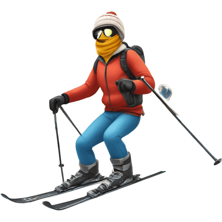 Egyptian skiing emoji