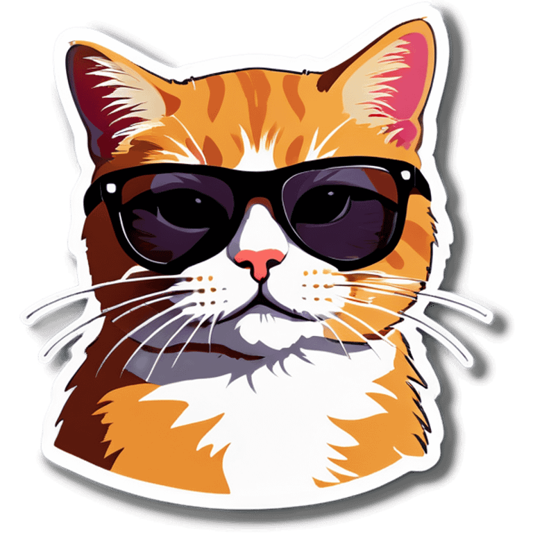 Cat with sunglasses emoji