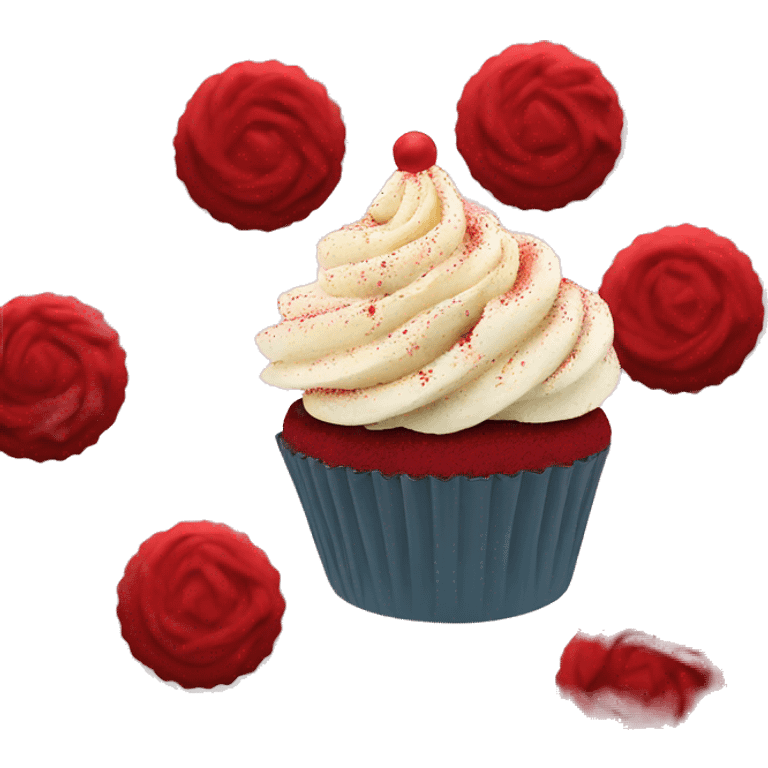 Red velvet cupcake emoji