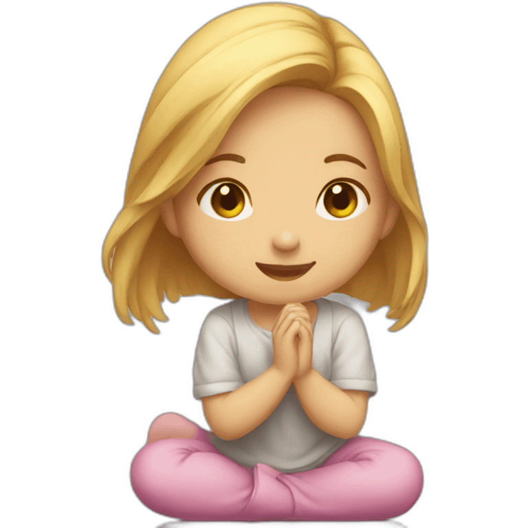 Cute girl kneeling emoji